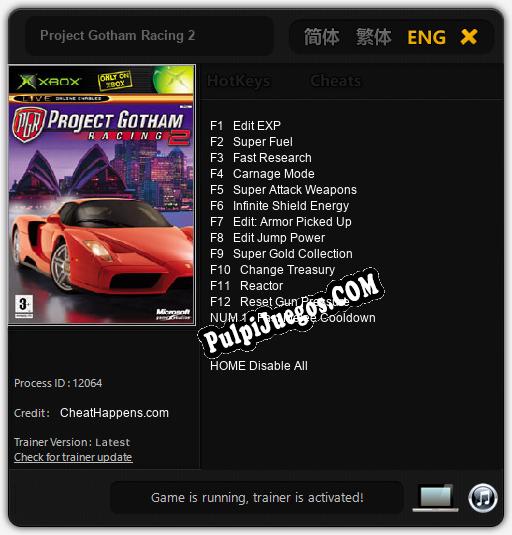 Project Gotham Racing 2: Treinador (V1.0.8)