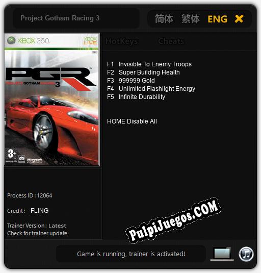 Entrenador liberado a Project Gotham Racing 3 [v1.0.6]