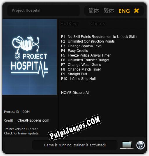 Project Hospital: Cheats, Trainer +10 [CheatHappens.com]