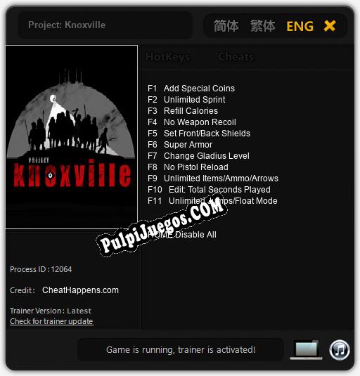 Project: Knoxville: Cheats, Trainer +11 [CheatHappens.com]