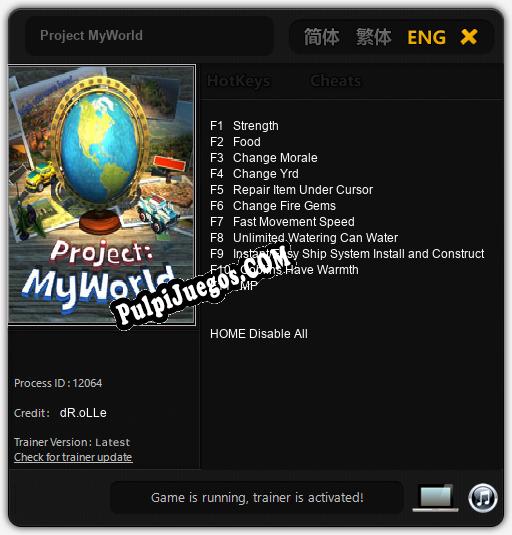 Project MyWorld: Cheats, Trainer +11 [dR.oLLe]