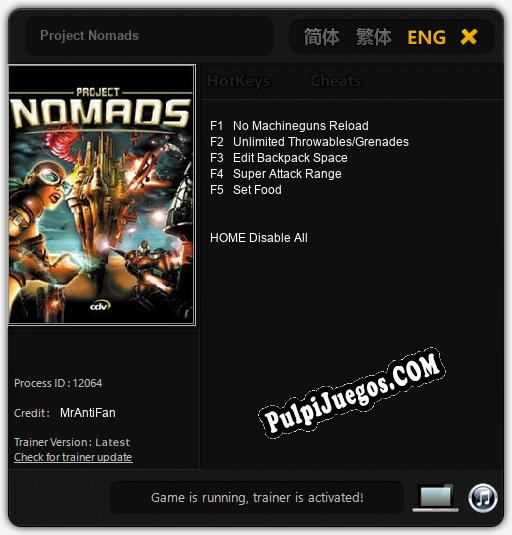 Project Nomads: Treinador (V1.0.41)