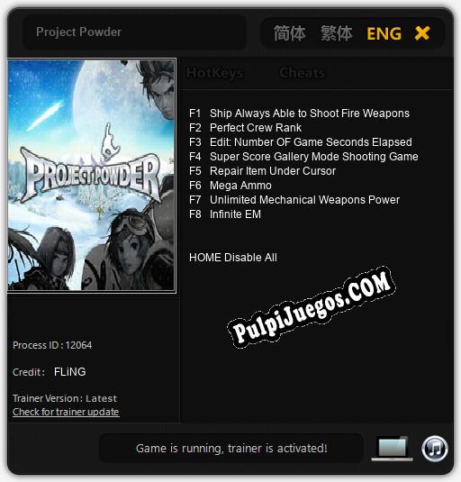 Project Powder: Trainer +8 [v1.6]