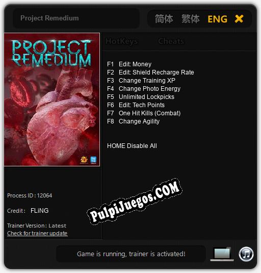 Project Remedium: Cheats, Trainer +8 [FLiNG]