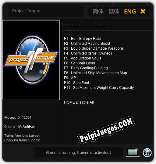 Project Torque: Cheats, Trainer +11 [MrAntiFan]