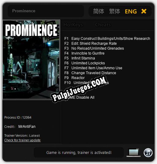 Prominence: Treinador (V1.0.27)