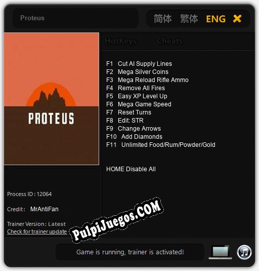 Proteus: Cheats, Trainer +11 [MrAntiFan]