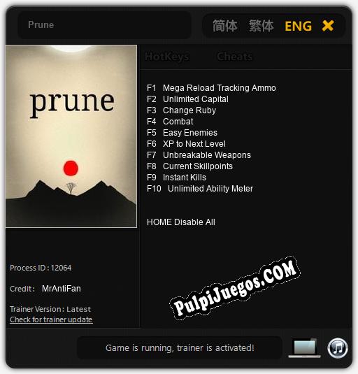 Entrenador liberado a Prune [v1.0.1]