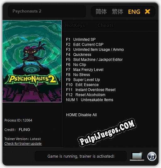 Psychonauts 2: Cheats, Trainer +13 [FLiNG]