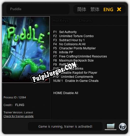 Puddle: Trainer +13 [v1.6]