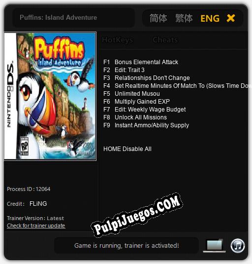 Puffins: Island Adventure: Trainer +9 [v1.6]