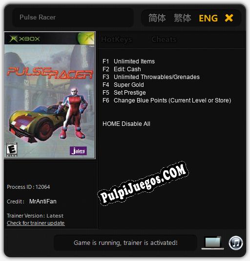 Pulse Racer: Trainer +6 [v1.3]