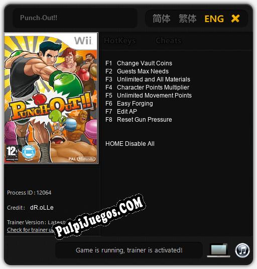 Punch-Out!!: Trainer +8 [v1.1]