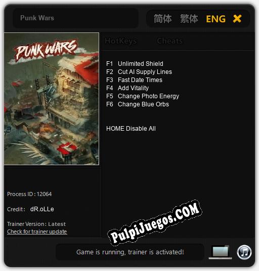 Entrenador liberado a Punk Wars [v1.0.1]