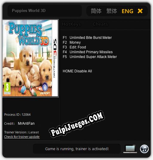 Puppies World 3D: Trainer +5 [v1.4]