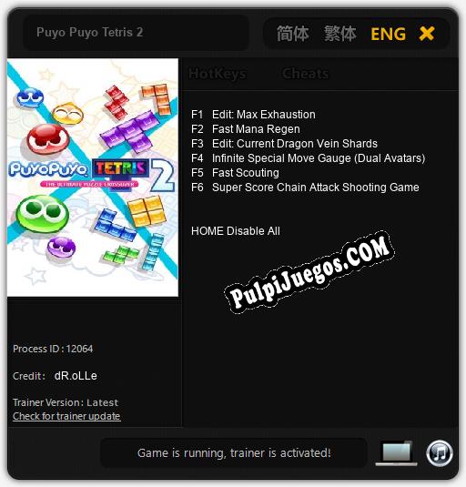 Puyo Puyo Tetris 2: Cheats, Trainer +6 [dR.oLLe]