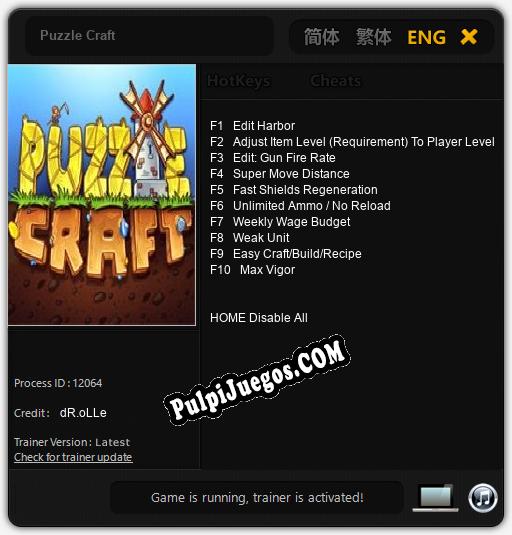 Puzzle Craft: Treinador (V1.0.19)