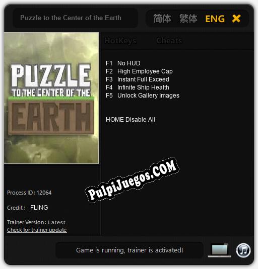 Puzzle to the Center of the Earth: Trainer +5 [v1.5]