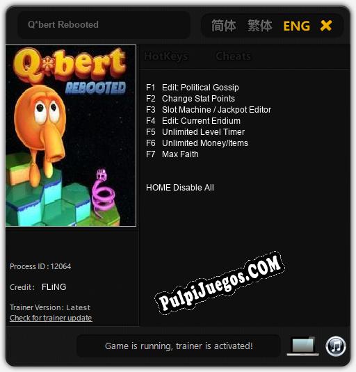 Q*bert Rebooted: Trainer +7 [v1.6]