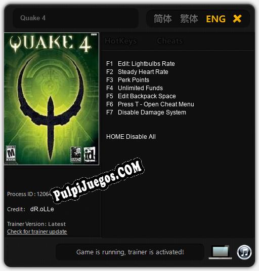 Quake 4: Treinador (V1.0.23)