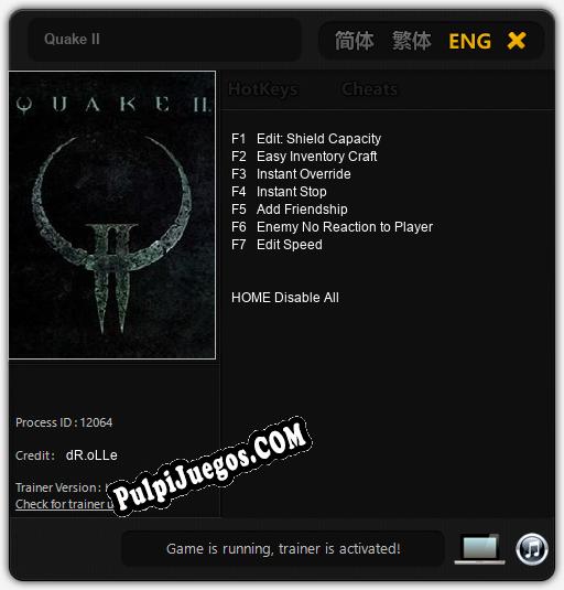 Entrenador liberado a Quake II [v1.0.4]