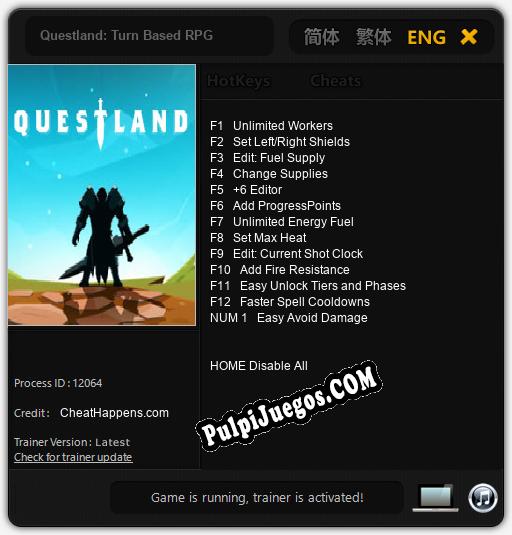 Questland: Turn Based RPG: Treinador (V1.0.74)