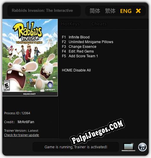 Rabbids Invasion: The Interactive TV Show: Treinador (V1.0.51)