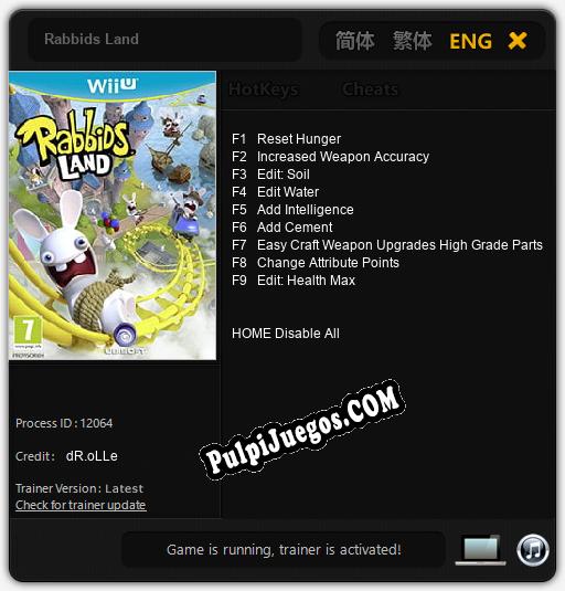 Rabbids Land: Cheats, Trainer +9 [dR.oLLe]