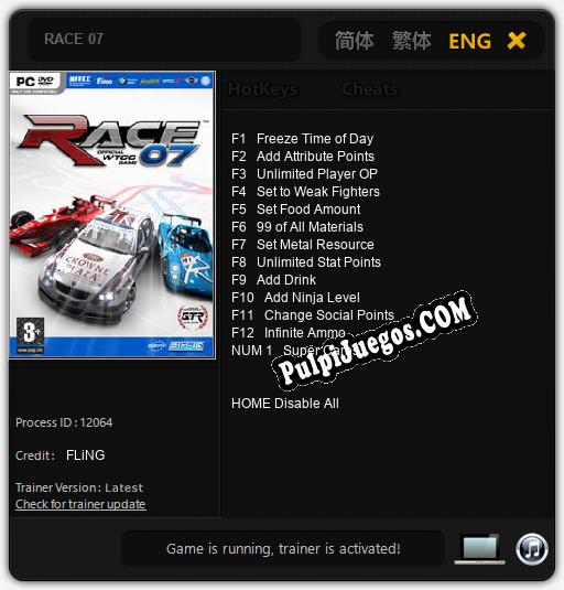 Entrenador liberado a RACE 07 [v1.0.3]