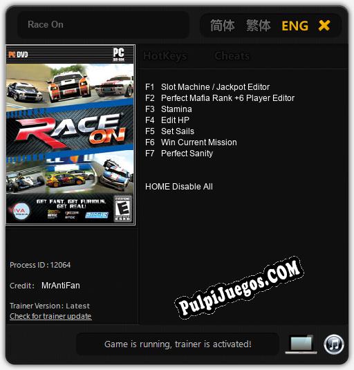 Race On: Cheats, Trainer +7 [MrAntiFan]