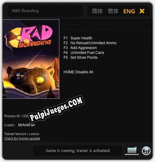 RAD Boarding: Cheats, Trainer +5 [MrAntiFan]