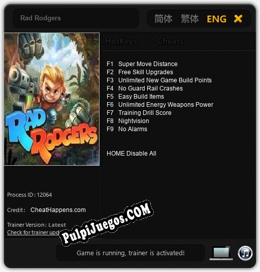 Entrenador liberado a Rad Rodgers [v1.0.4]