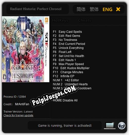 Entrenador liberado a Radiant Historia: Perfect Chronology [v1.0.6]