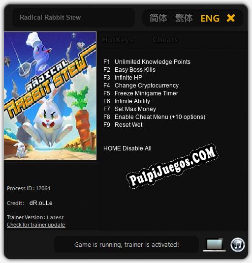 Radical Rabbit Stew: Cheats, Trainer +9 [dR.oLLe]