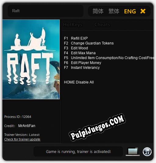 Entrenador liberado a Raft [v1.0.7]