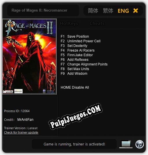 Rage of Mages II: Necromancer: Cheats, Trainer +9 [MrAntiFan]