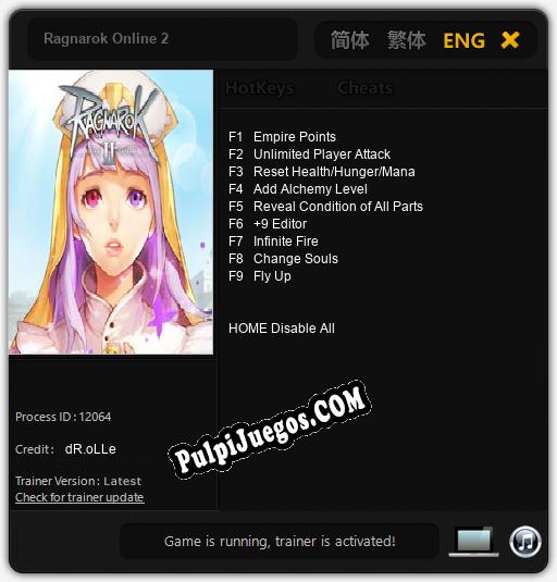 Entrenador liberado a Ragnarok Online 2 [v1.0.8]