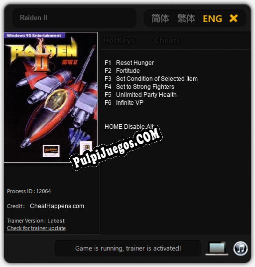 Raiden II: Trainer +6 [v1.8]