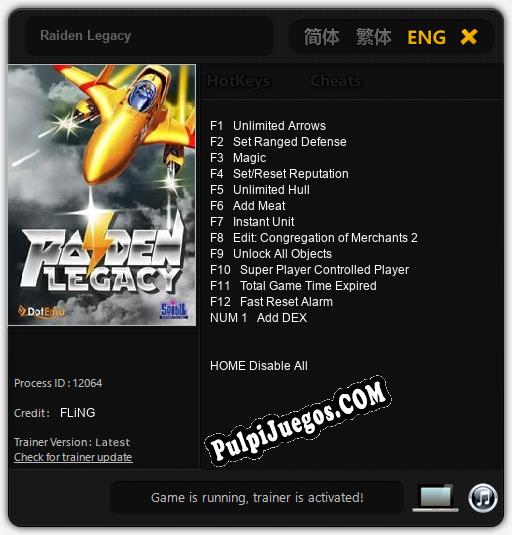 Raiden Legacy: Treinador (V1.0.92)