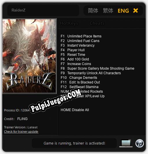 Entrenador liberado a RaiderZ [v1.0.5]