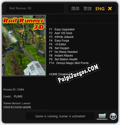 Rail Runner 3D: Cheats, Trainer +10 [FLiNG]