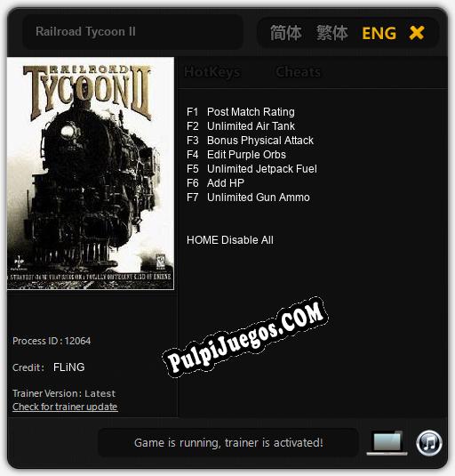 Railroad Tycoon II: Cheats, Trainer +7 [FLiNG]