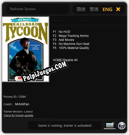 Railroad Tycoon: Treinador (V1.0.25)