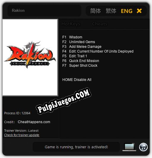 Rakion: Cheats, Trainer +7 [CheatHappens.com]