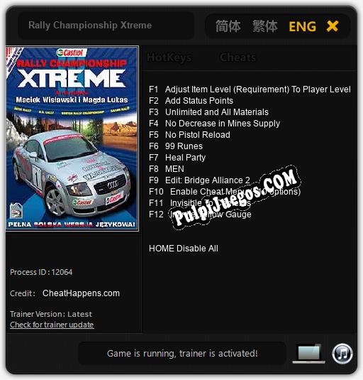 Rally Championship Xtreme: Trainer +12 [v1.1]