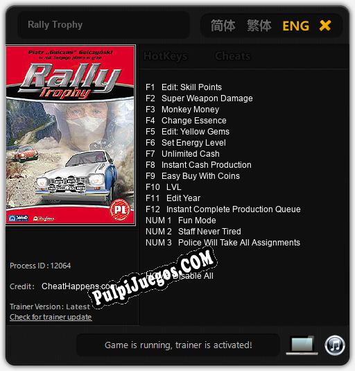 Rally Trophy: Cheats, Trainer +15 [CheatHappens.com]