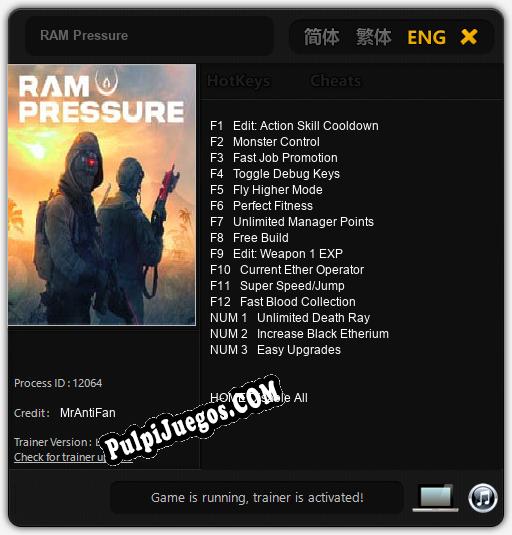 RAM Pressure: Treinador (V1.0.65)