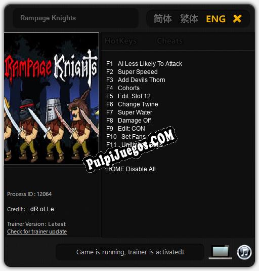 Rampage Knights: Cheats, Trainer +11 [dR.oLLe]