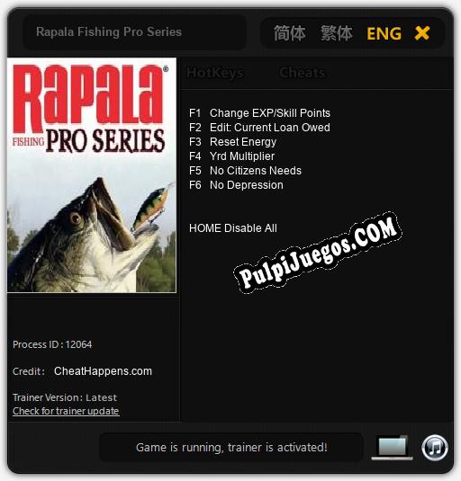 Entrenador liberado a Rapala Fishing Pro Series [v1.0.8]