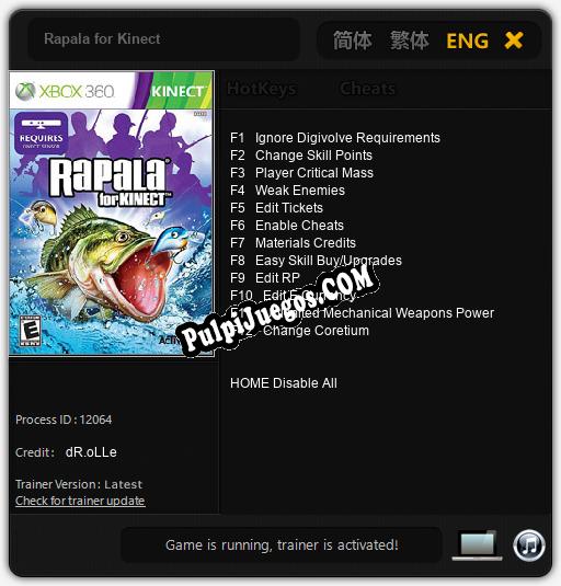 Entrenador liberado a Rapala for Kinect [v1.0.2]